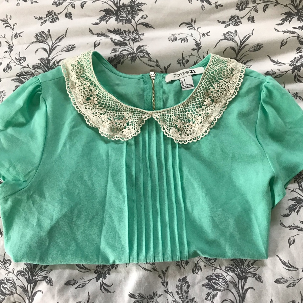 Kawaii mint blouse